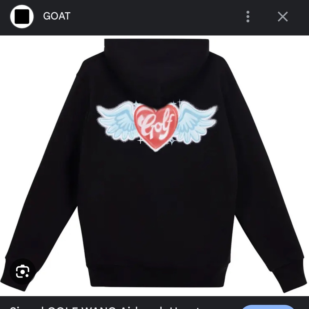 Golf Wang airbrush heart sweatshirt size small